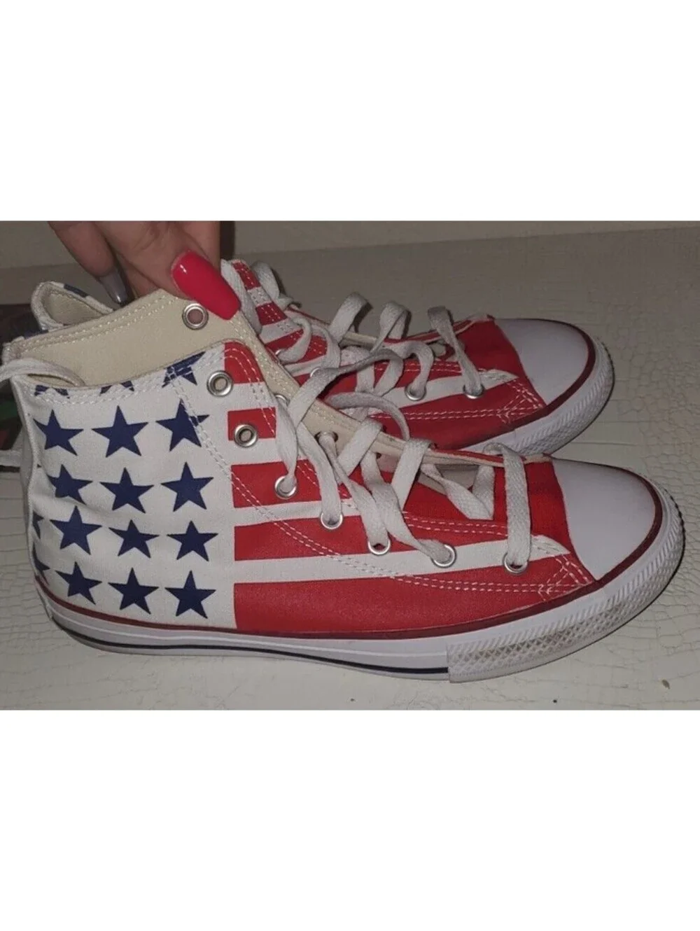 CONVERSE ALL STAR STARS & STRIPES RED, WHITE & BLUE SNEAKERS JUNIOR US BOYS 5